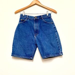 Blue Denim High Rise Shorts | Small